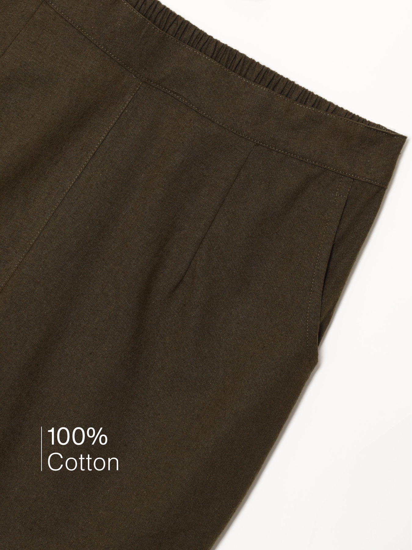 Olive Green 100% Cotton - Everyday Pants