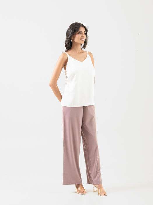 Women White Flowy Camisole Top