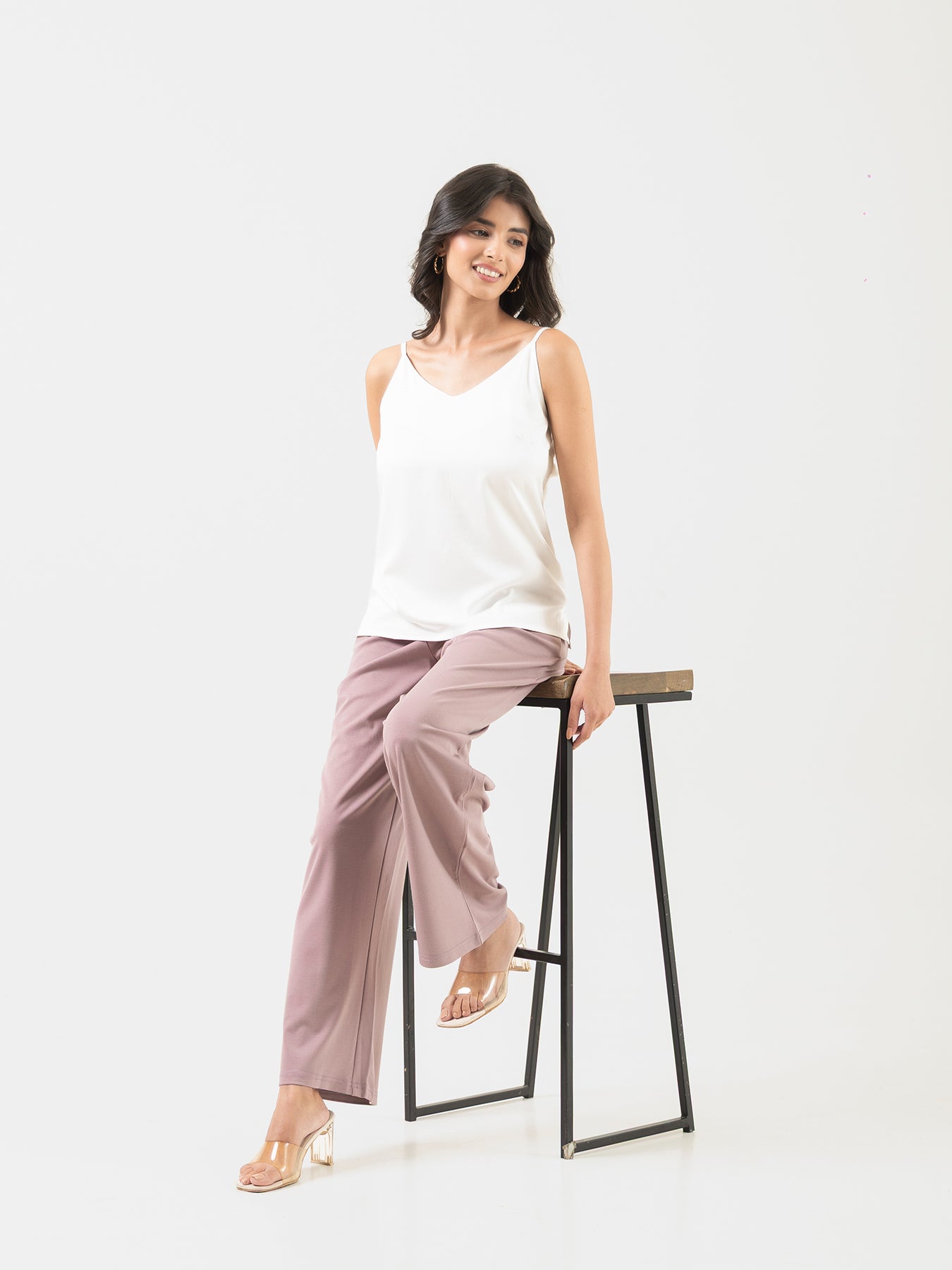 Women White Flowy Camisole Top