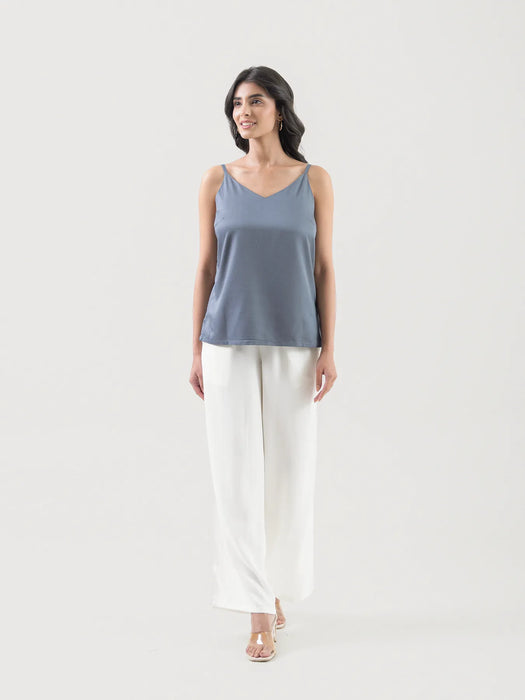 Women Grey Flowy Camisole Top