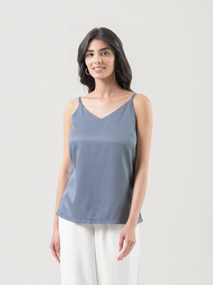 Women Grey Flowy Camisole Top