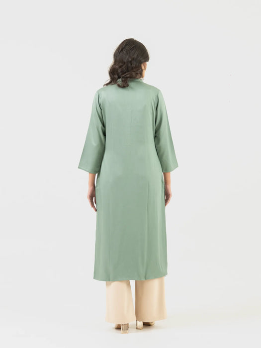 Women Jade Flowy Straight Long Kurta