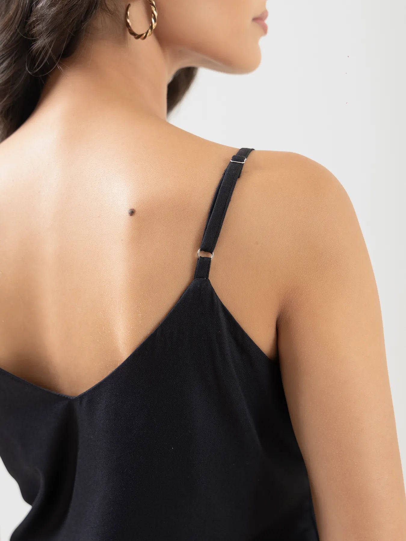 Women Black Flowy Camisole Top