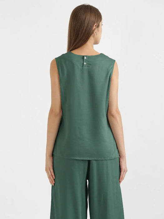 Women Jade V-Neck Sleeveless Top