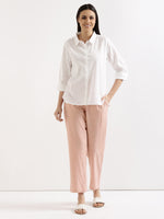 Salmon Pink Airy Linen Pants