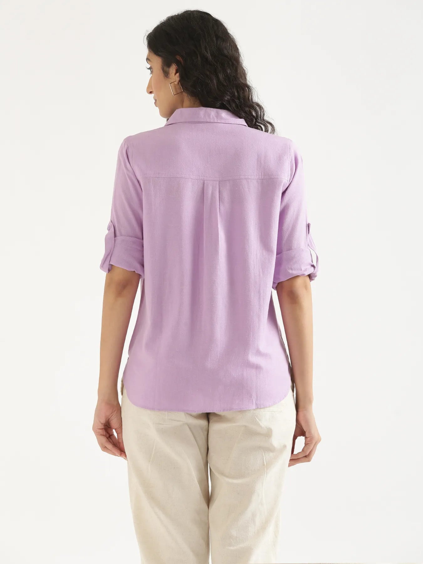 Women Lilac Airy-Linen Shirt