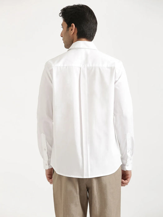 Men White Better Cotton Full Sleeve Shirt