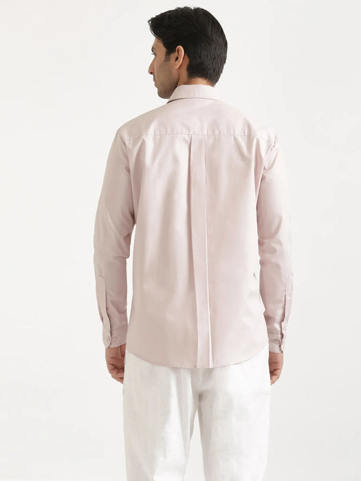 Men Mauve Pink Better Cotton Full Sleeve Shirt