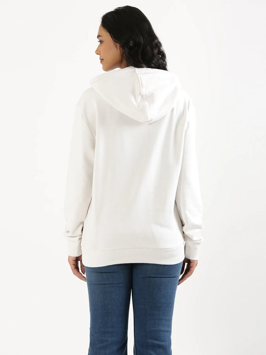Unisex White Pullover Fleece Hoodie