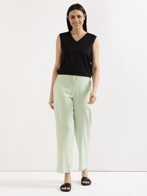 Mint Green Airy Linen Pants