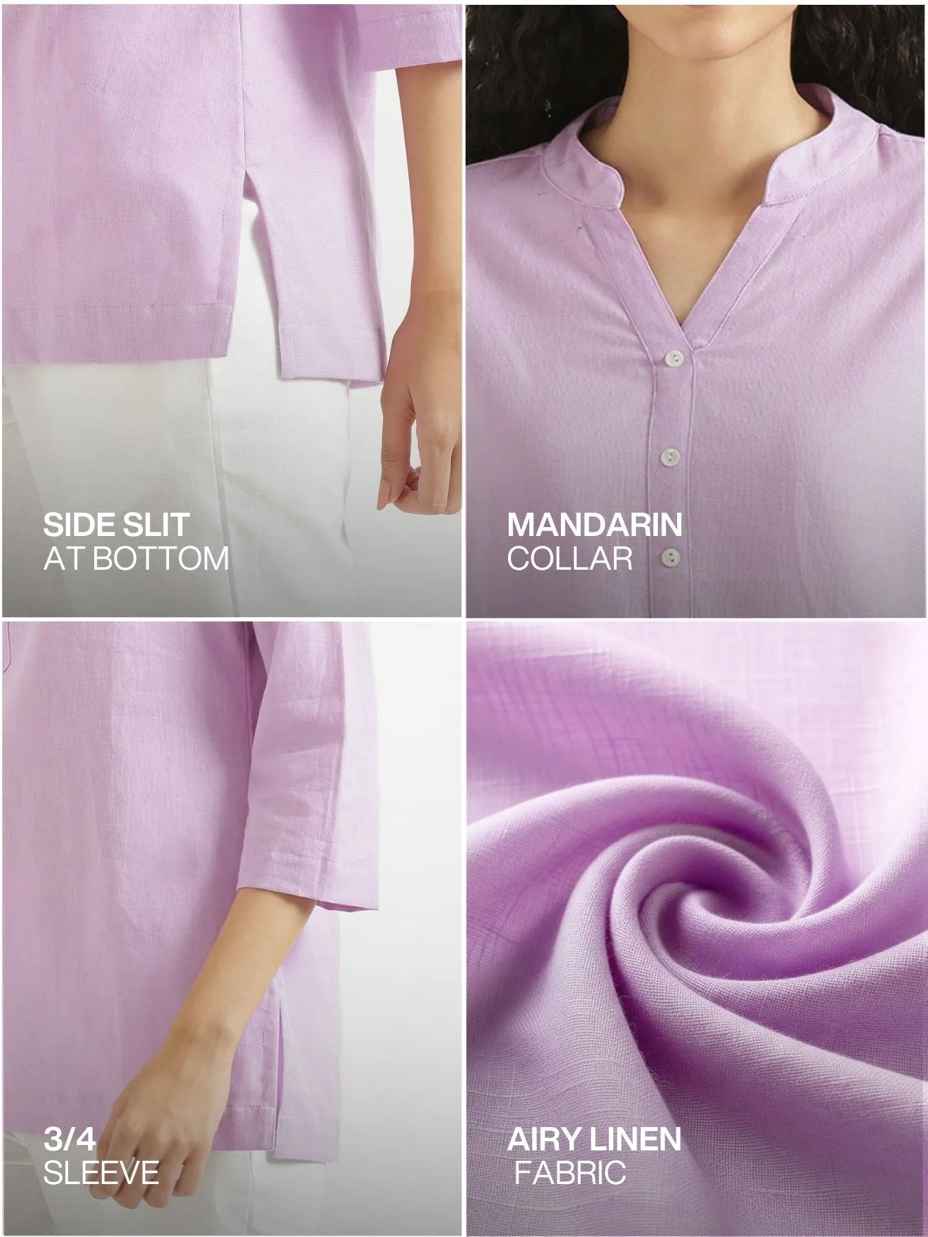 Pick Any 4 Women Airy Linen Short Kurta