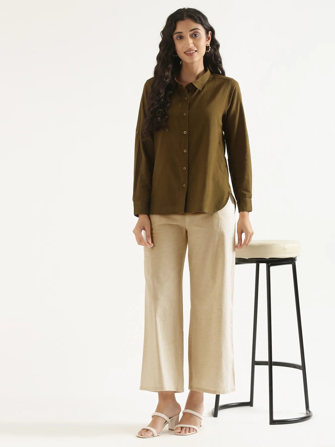 Women Fawn Airy Linen Wide Leg Pant