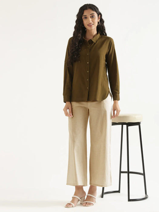Women Fawn Airy Linen Wide Leg Pant