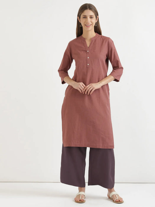 Women Brinjal Viscose Palazzo Pant