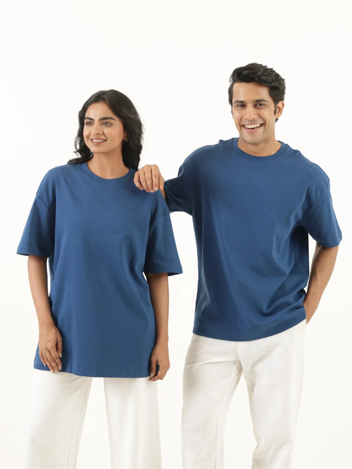 Unisex Midnight Blue Oversized T-shirt