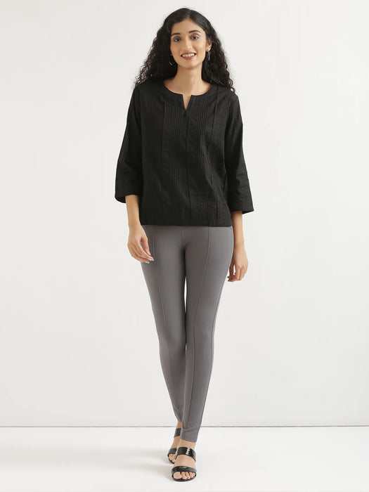 Women Cement Grey 4-Way Stretchable Pants