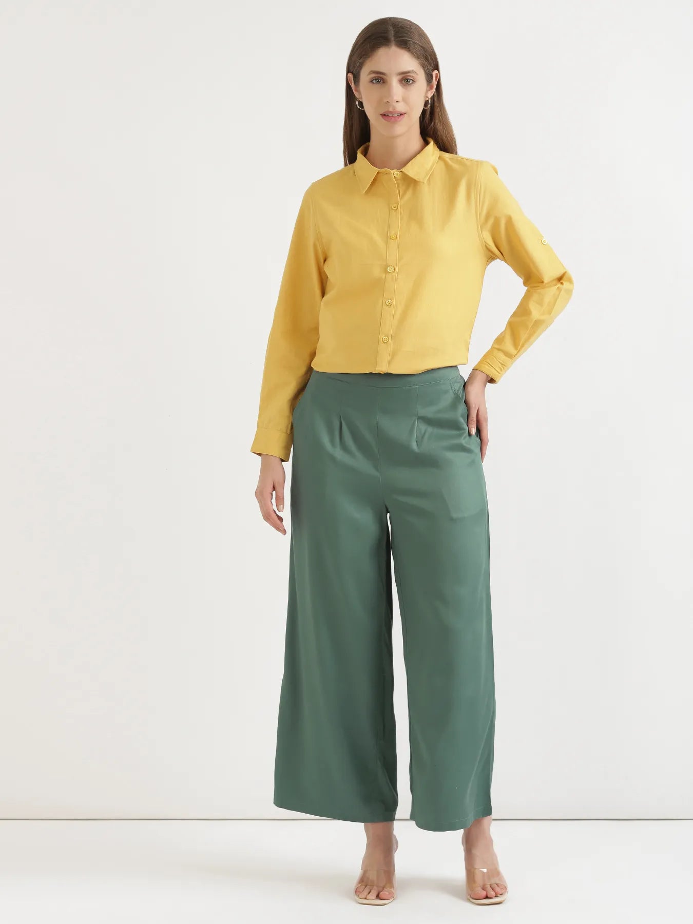 Women Jade Viscose Palazzo Pant