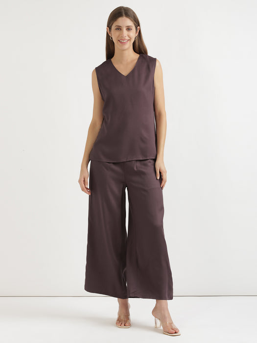 Brinjal Viscose Coord Set
