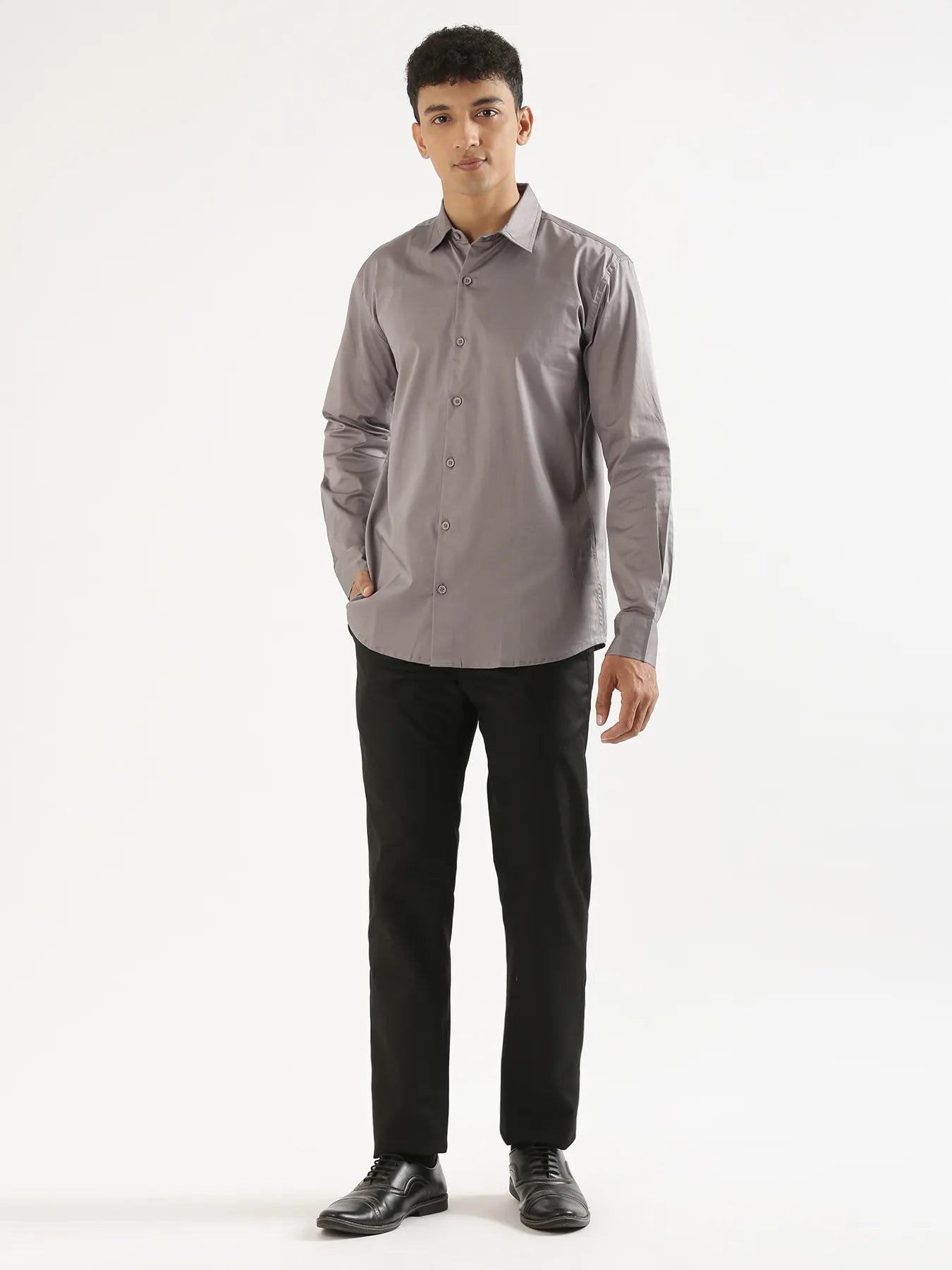 Men Grey Formal Shirt