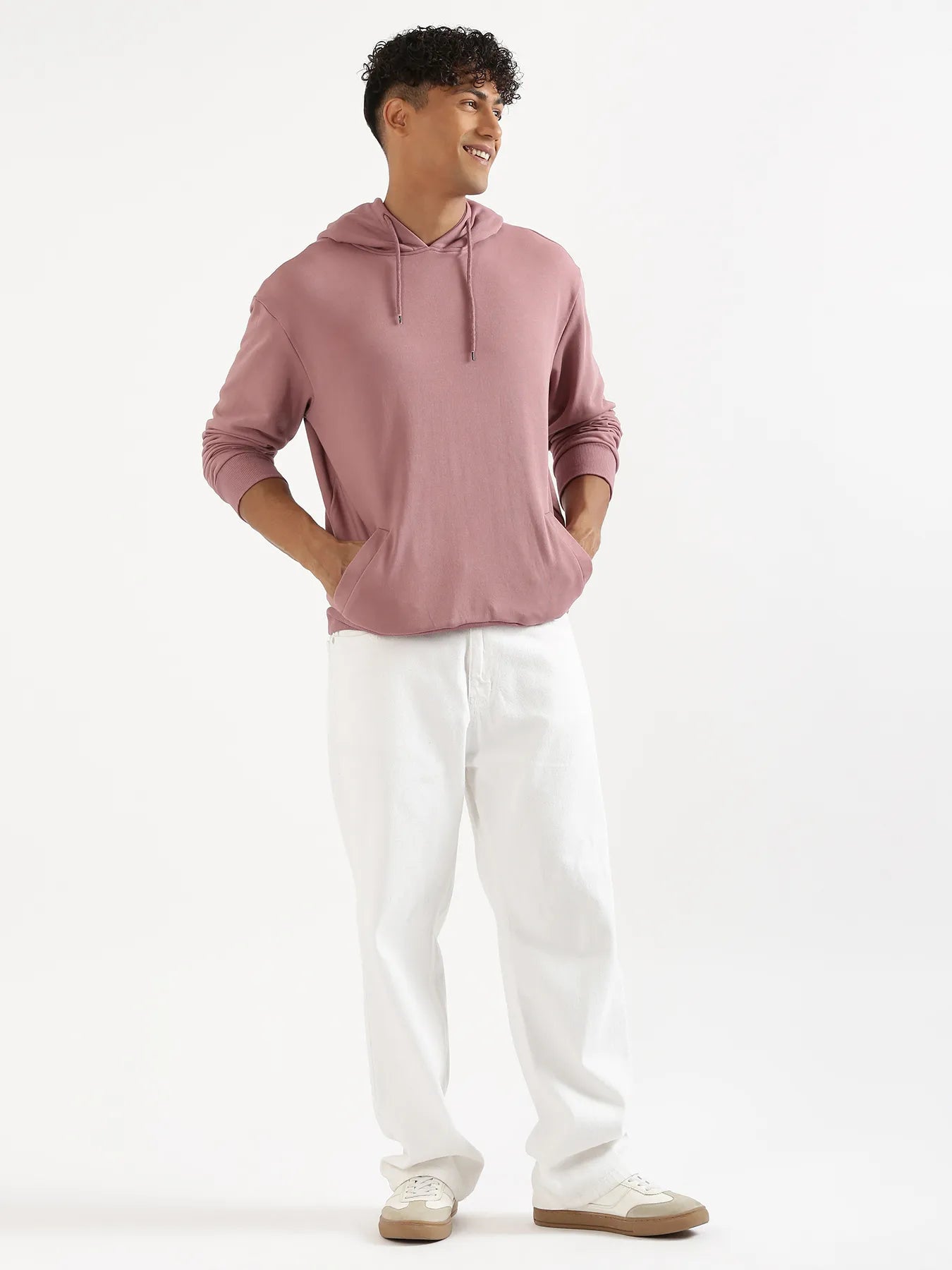 Unisex Rose Taupe Pullover Fleece Hoodie