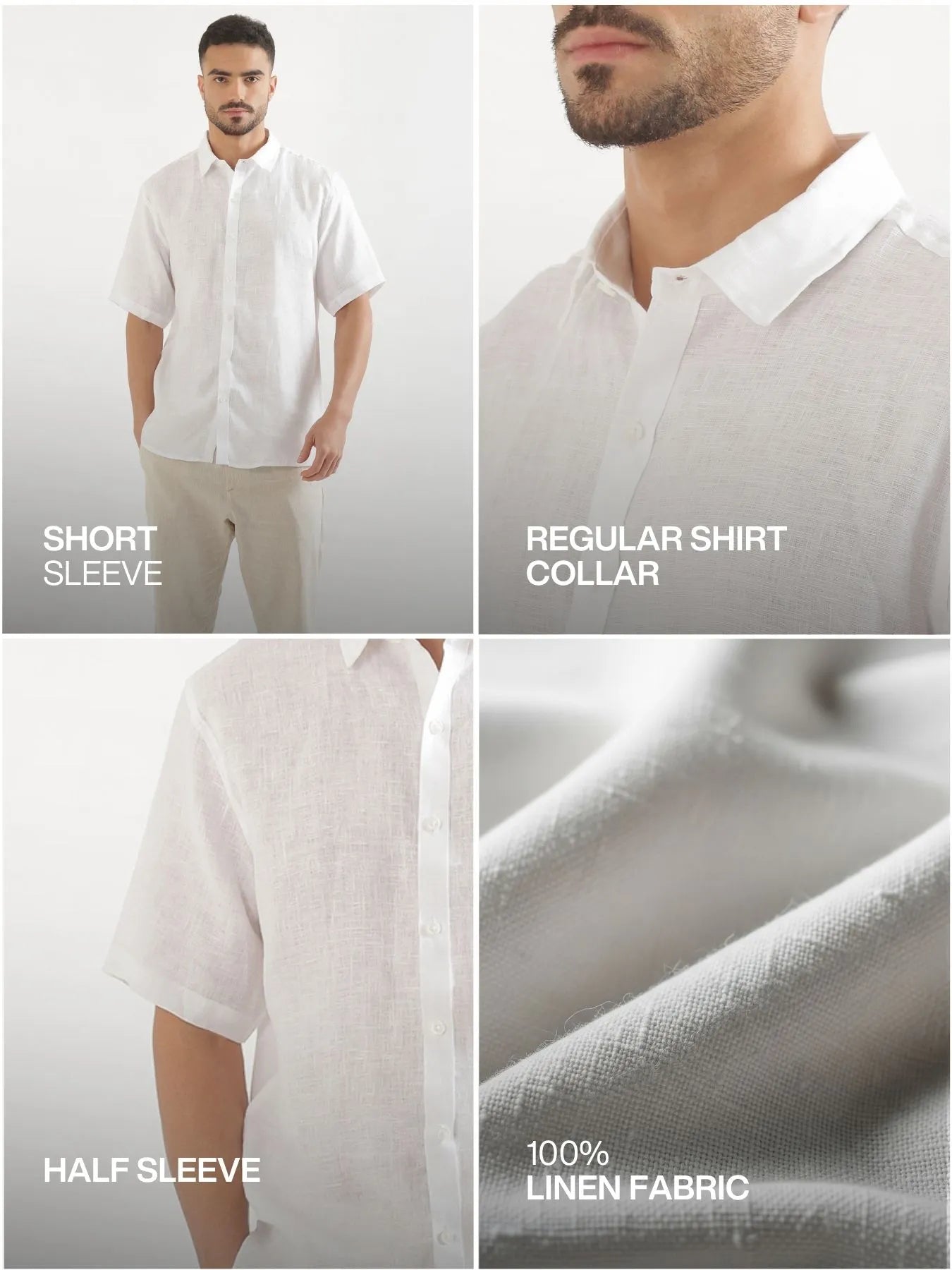 Pick Any 2 Men 100% Half Sleeve Linen Shirts