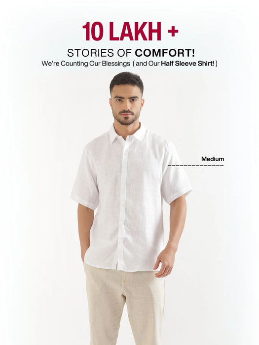 Pick Any 4 Men 100% Half Sleeve Linen Shirts