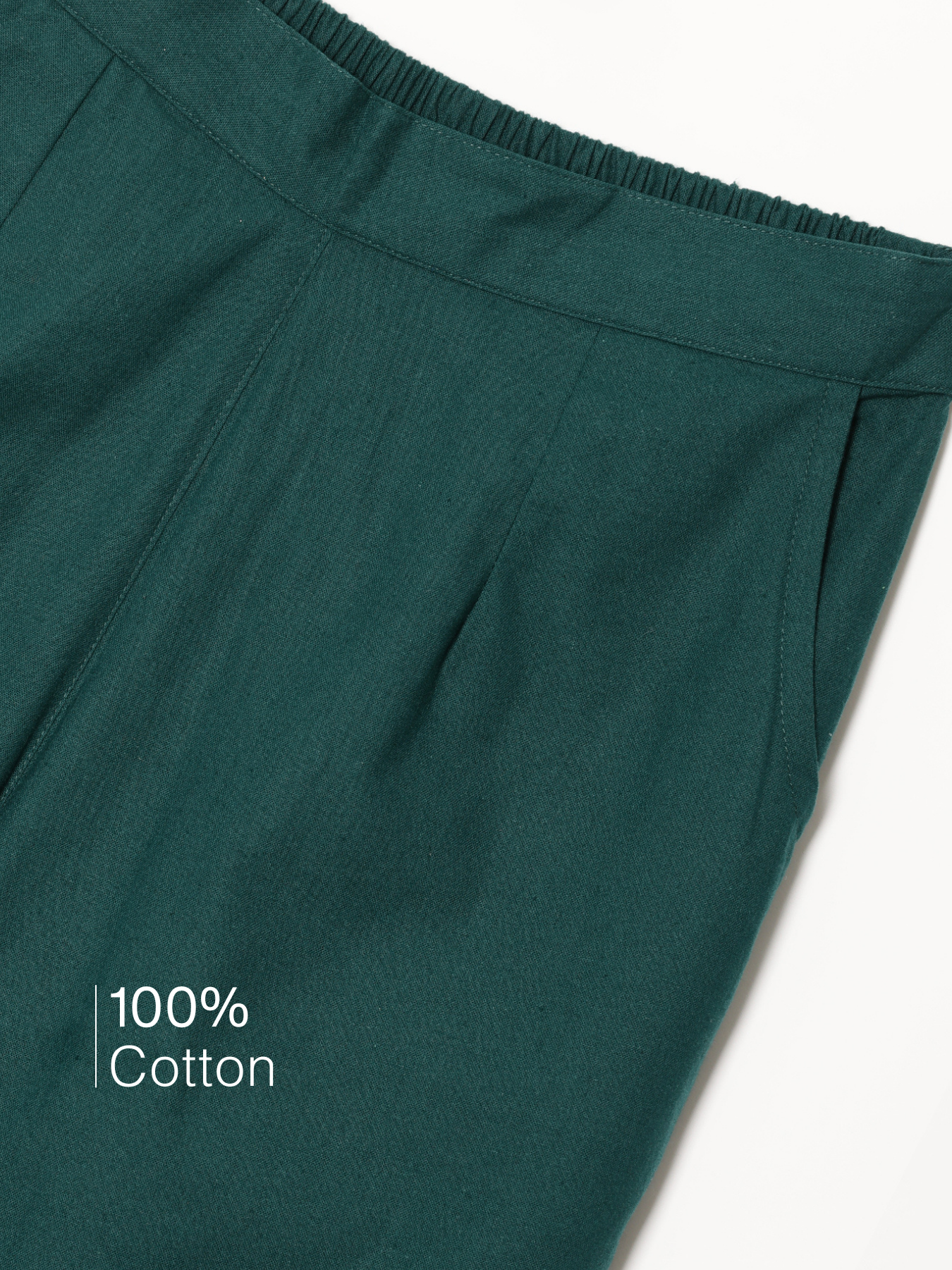 Bottle Green 100% Cotton - Everyday Pants