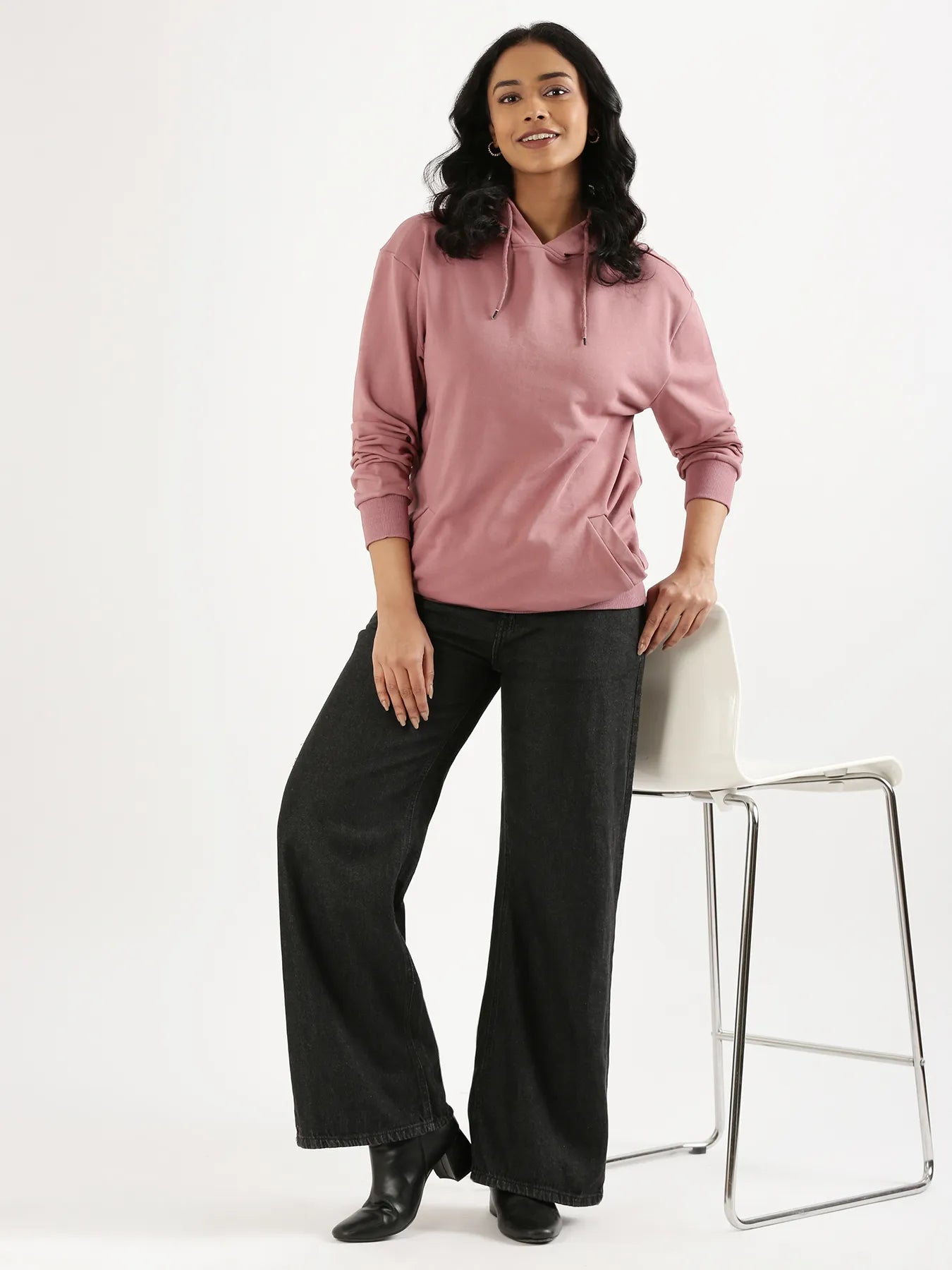 Unisex Rose Taupe Pullover Fleece Hoodie