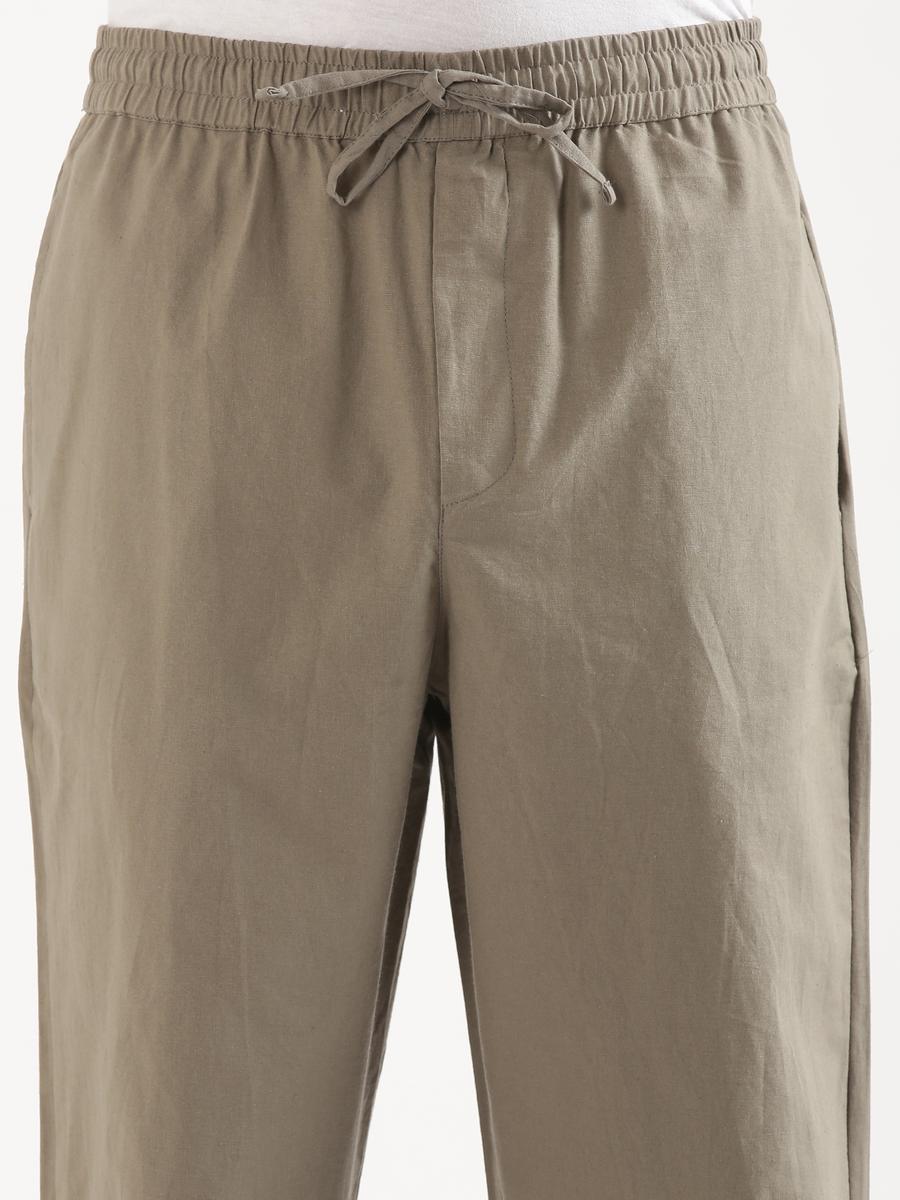 Men Grey Cotton Pant