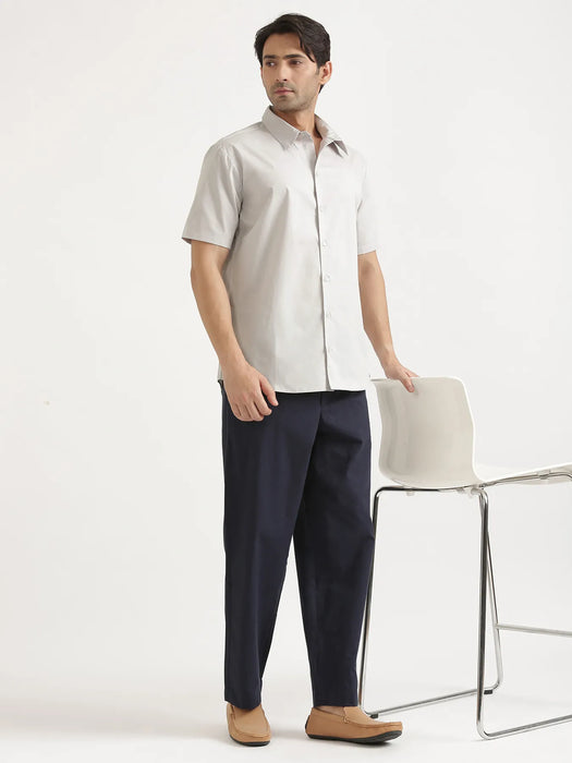 Men Light Grey Better Cotton Short Sleeve Shirt