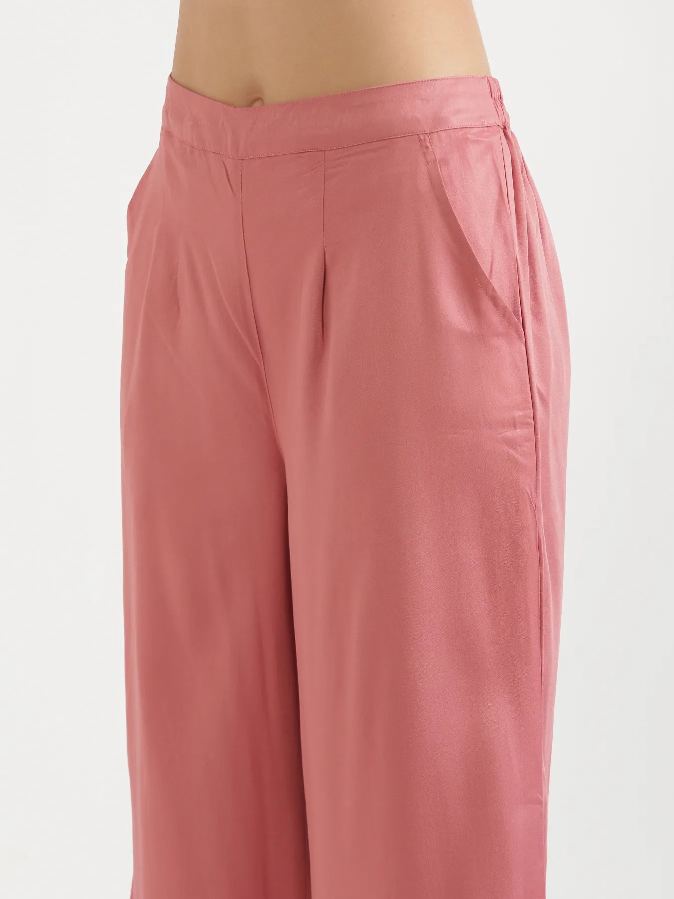 Women Rose Viscose Palazzo Pant