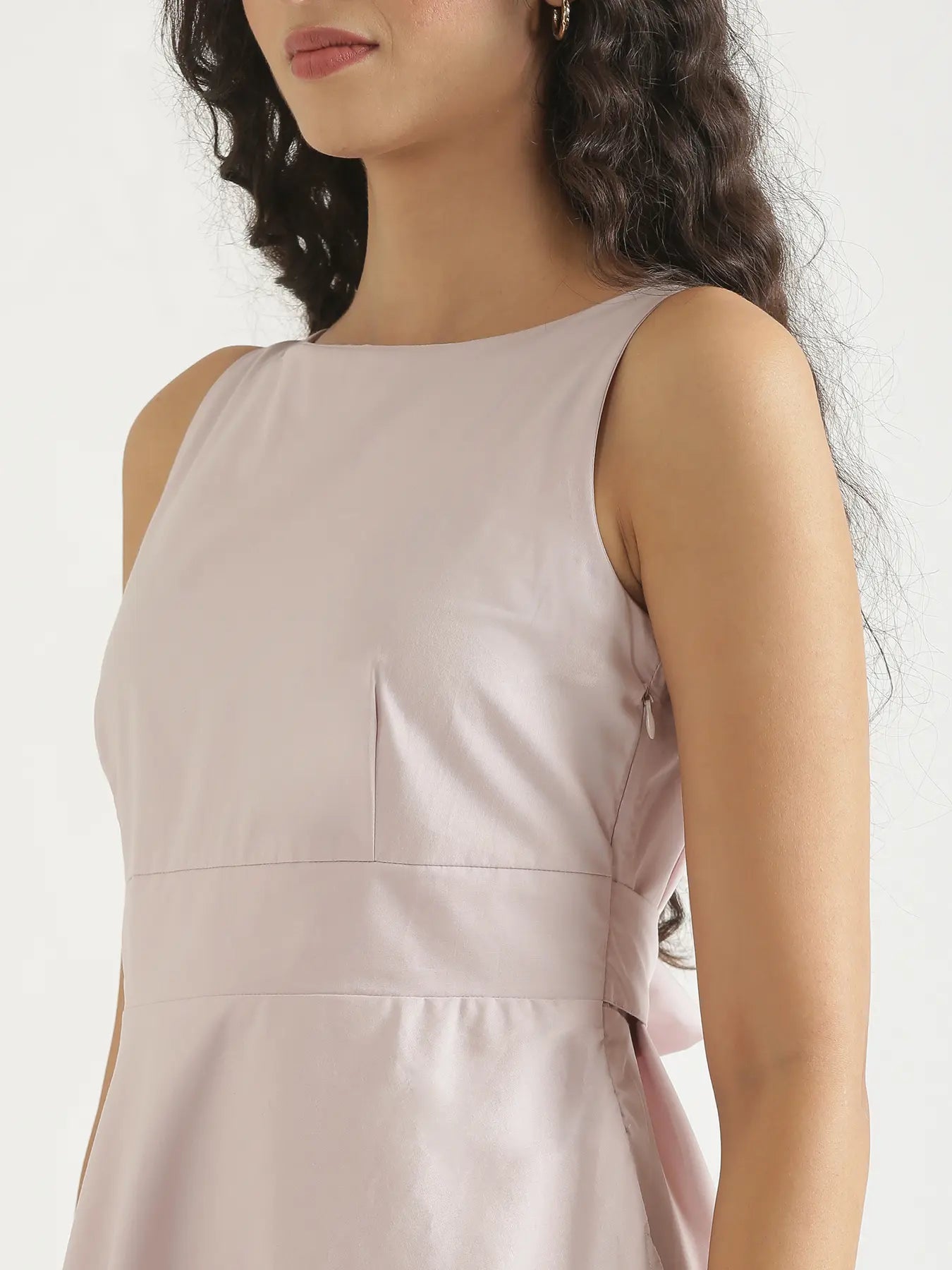 Women Mauve Pink Better Cotton Flared Dress