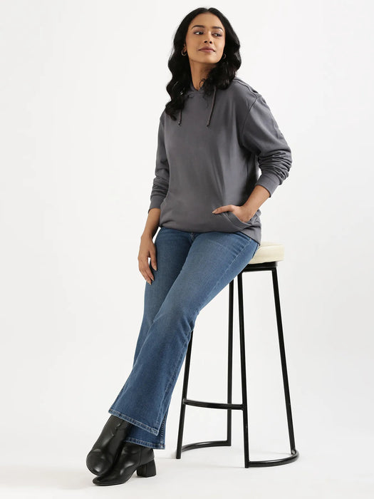 Unisex Grey Pullover Fleece Hoodie