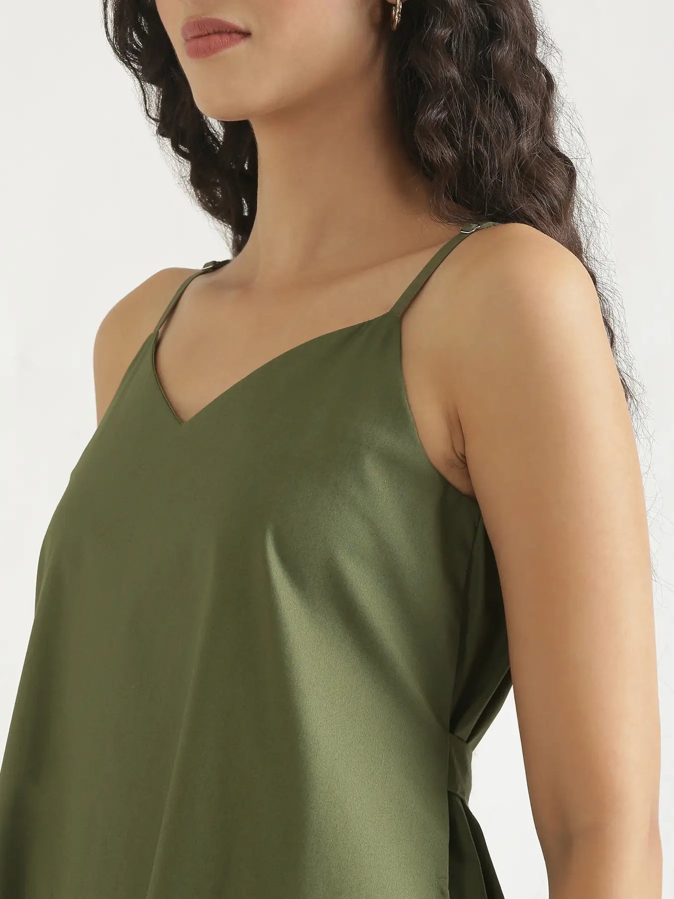 Women Forest Green Better Cotton Tier Dress