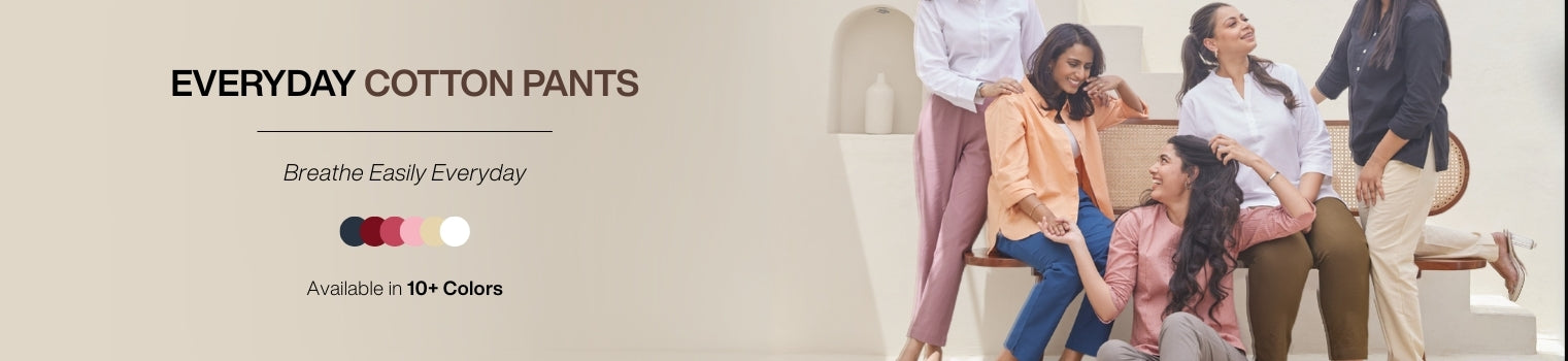 EVERYDAY COTTON PANTS banner desktop