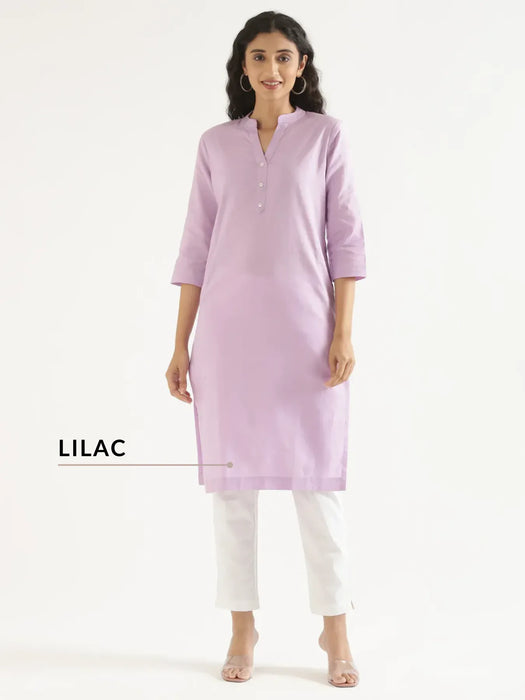 Pick Any 4 Women Airy Linen Long Kurta