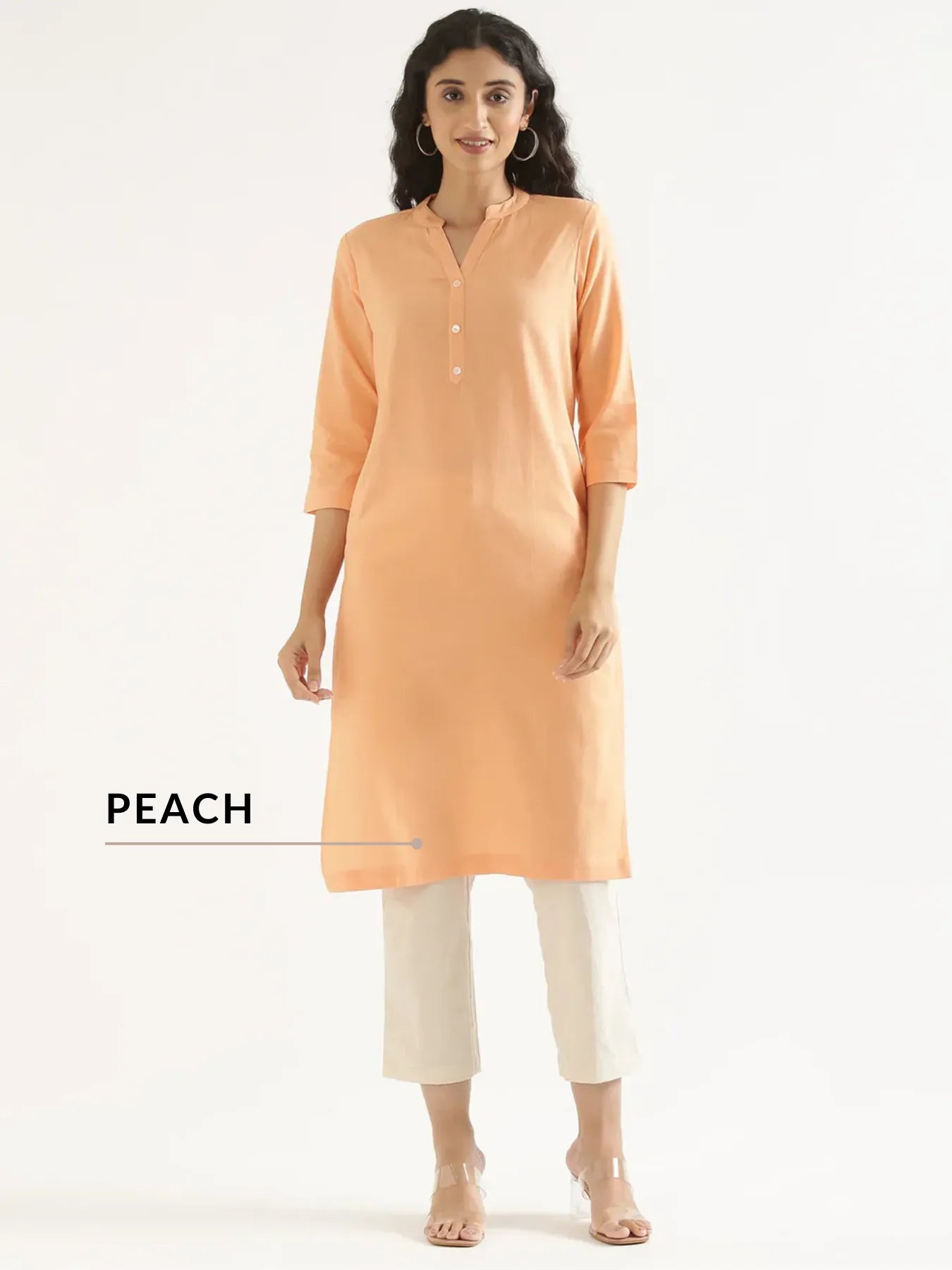Pick Any 4 Women Airy Linen Long Kurta