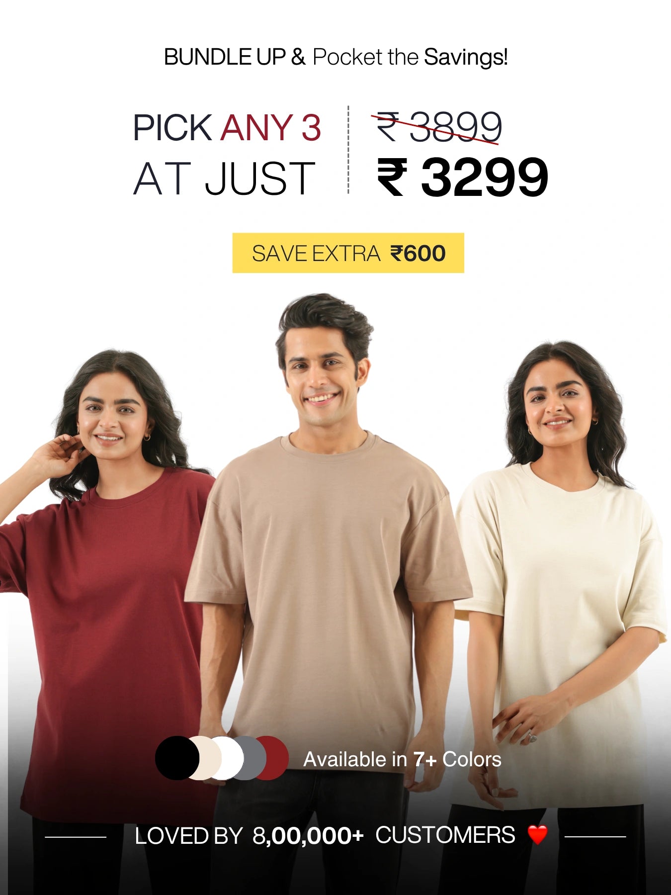 Buy Any 3 Oversized T-Shirt