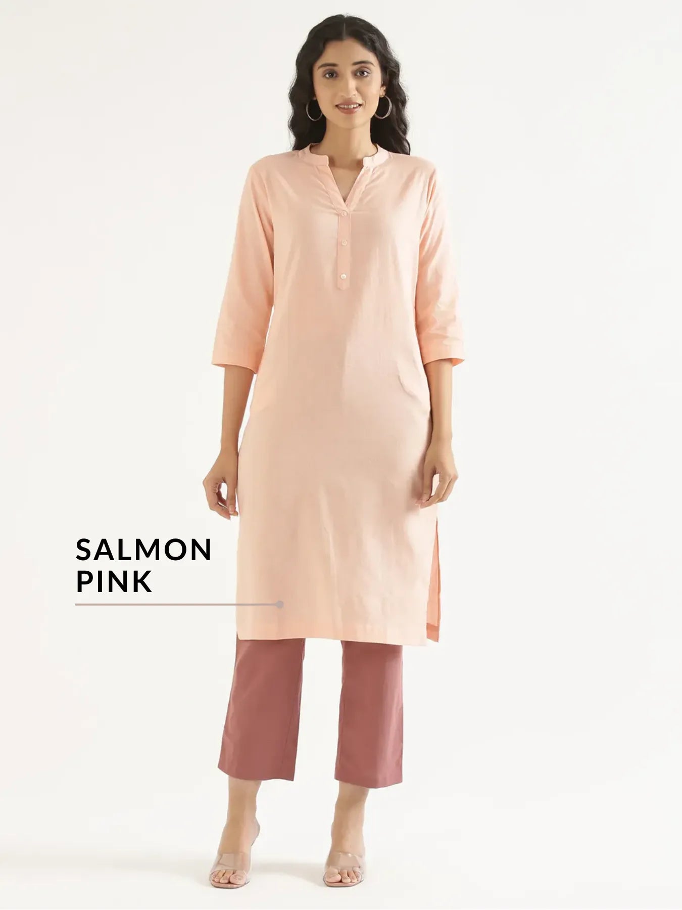 Pick Any 4 Women Airy Linen Long Kurta