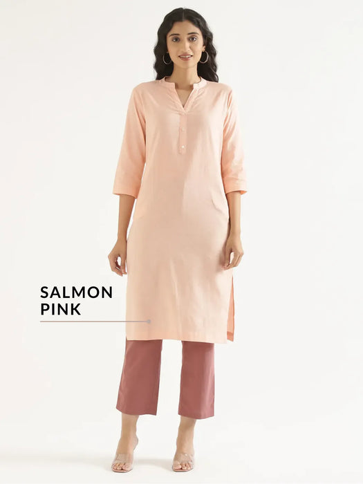 Pick Any 4 Women Airy Linen Long Kurta