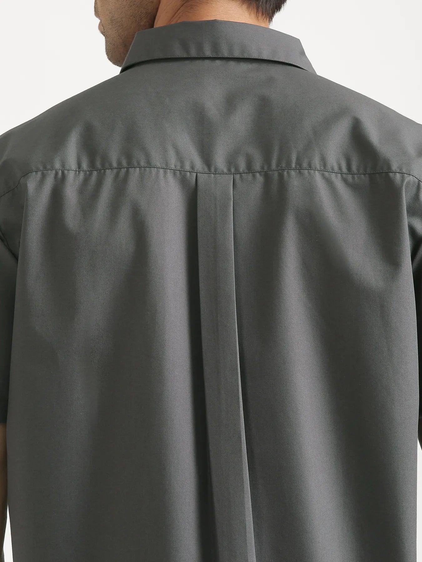 Men Dark Grey Better Cotton Short Sleeve Shirt