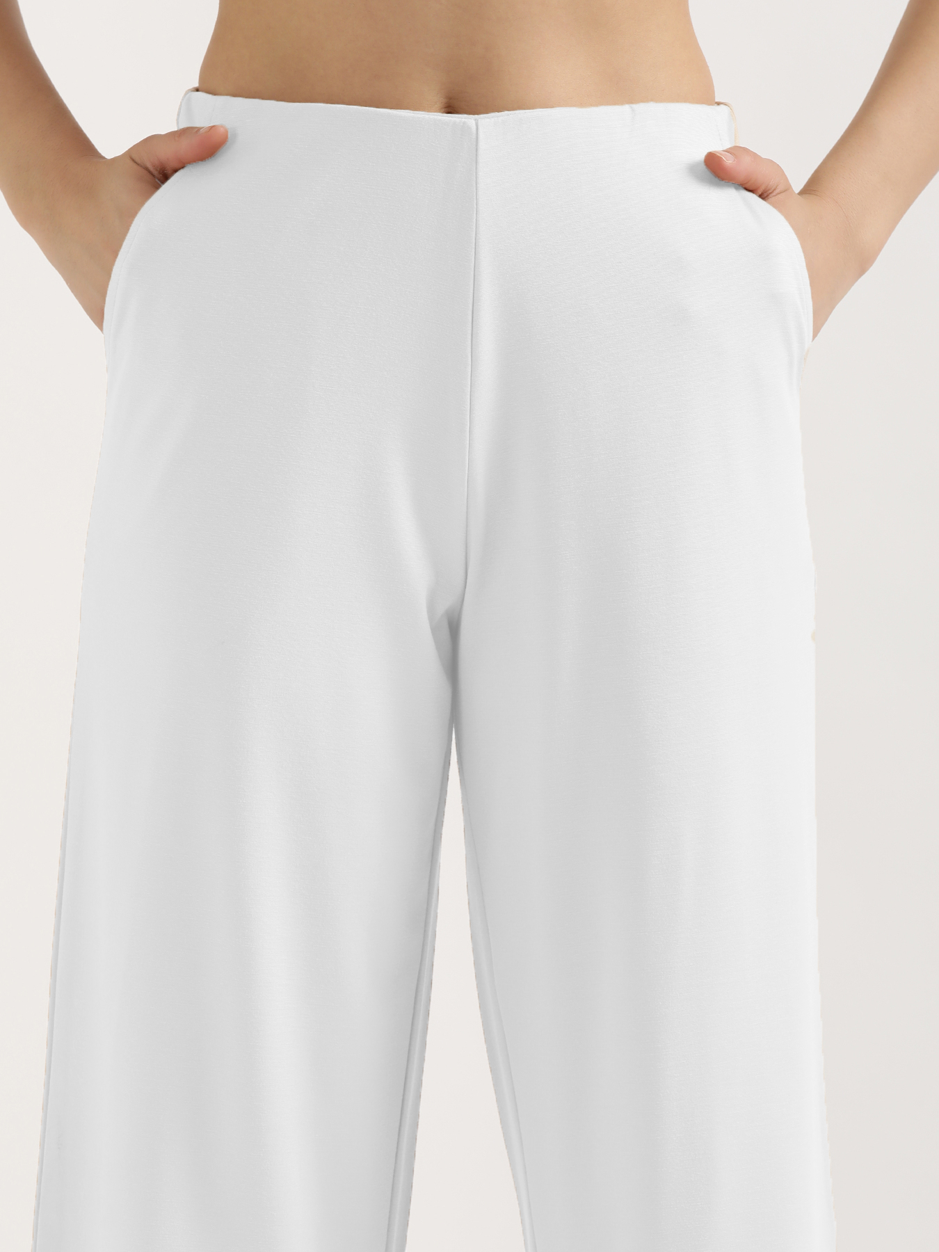 White Wide Leg Pants