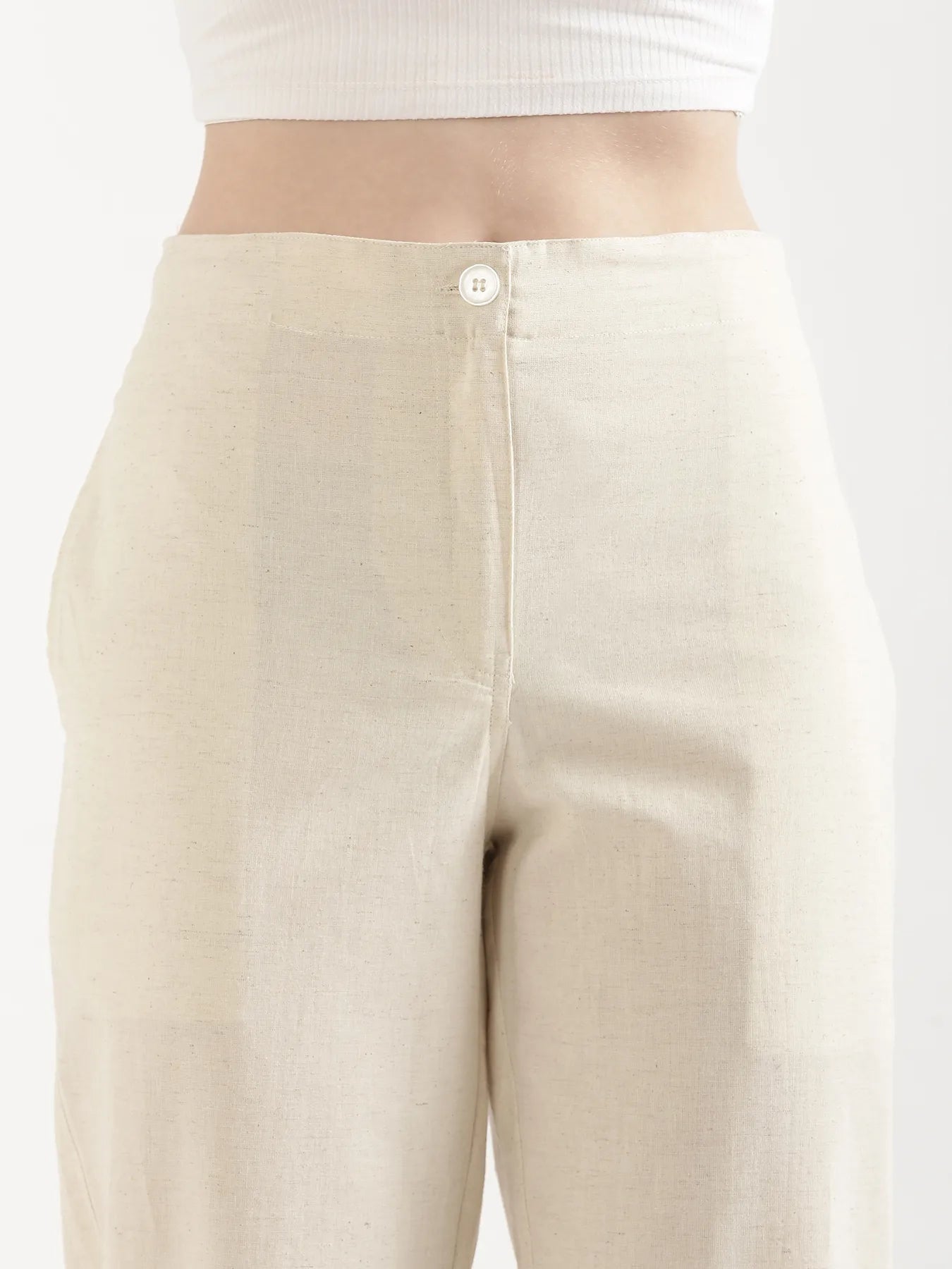 Ecru Airy Linen Co-ord Set