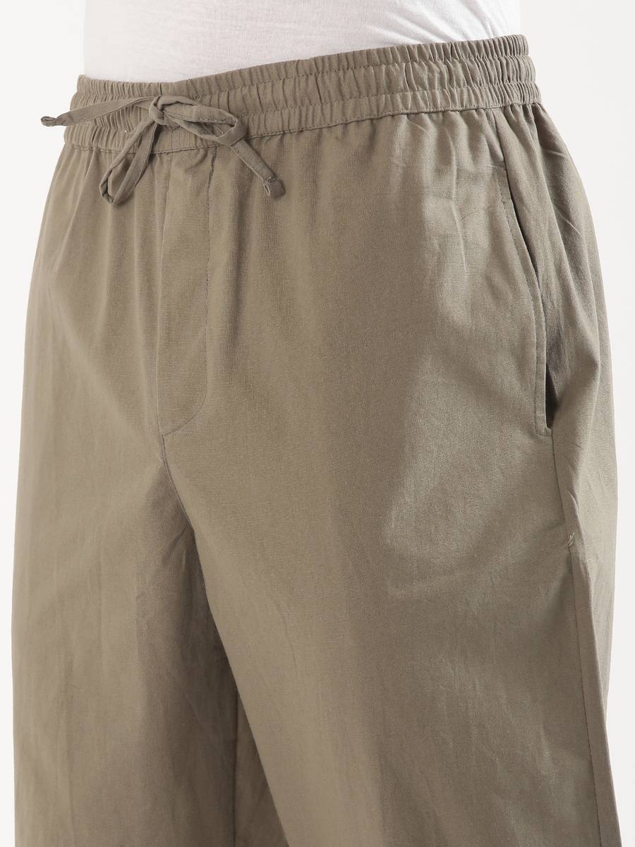 Men Grey Cotton Pant