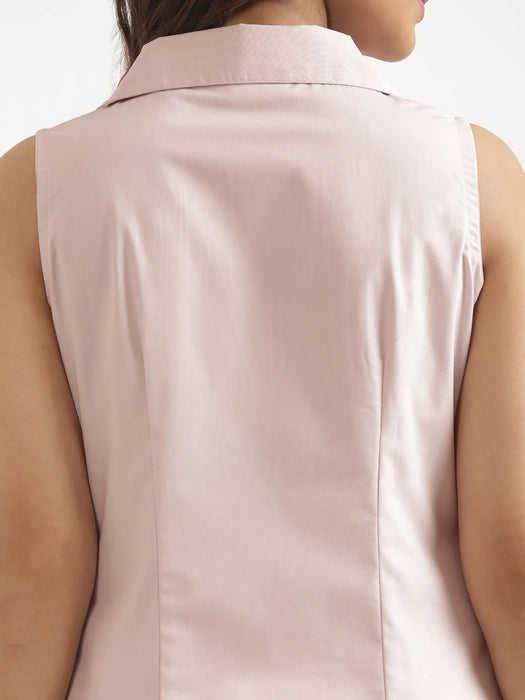 Women Mauve Pink Better Cotton Sleeveless Shirt