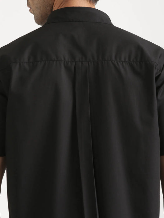 Men Black Better Cotton Short Sleeve Shirt