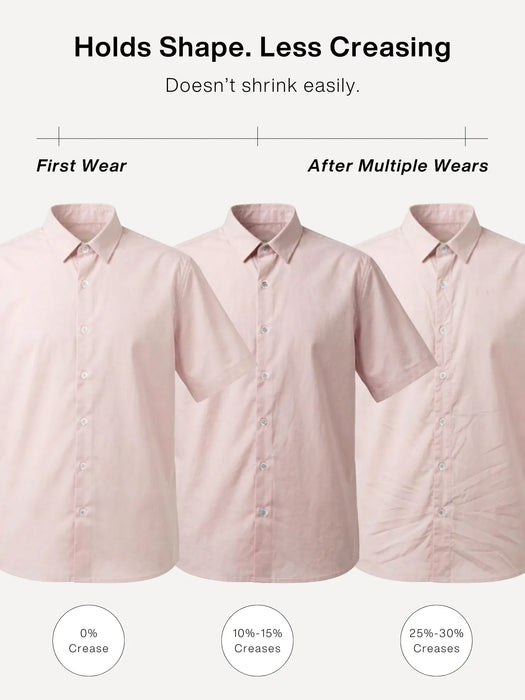 Men Mauve Pink Better Cotton Short Sleeve Shirt