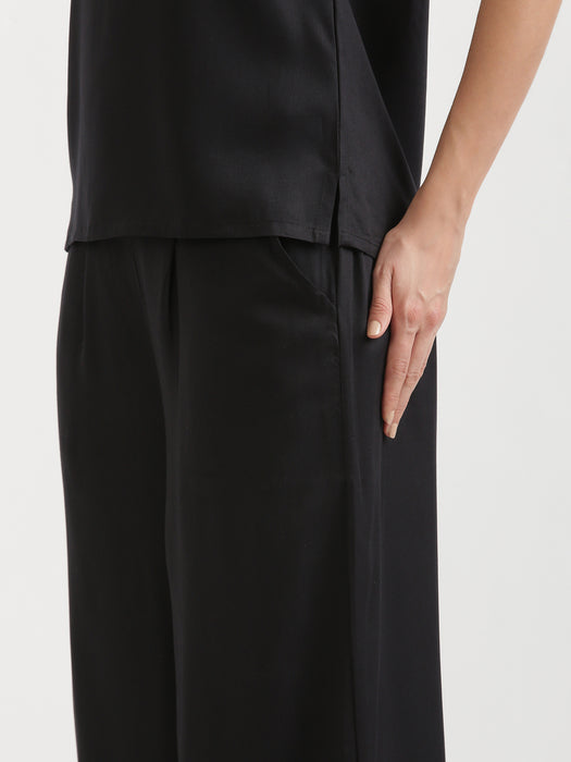Black Viscose Coord Set