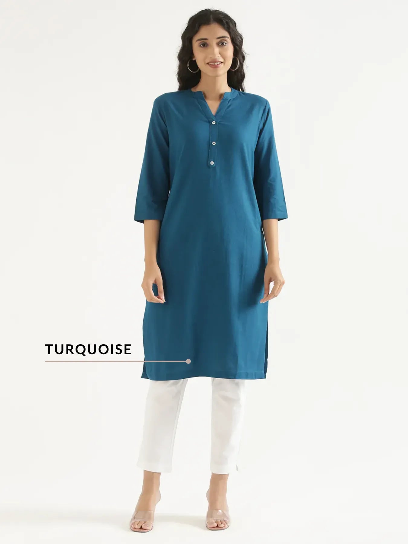 Pick Any 4 Women Airy Linen Long Kurta