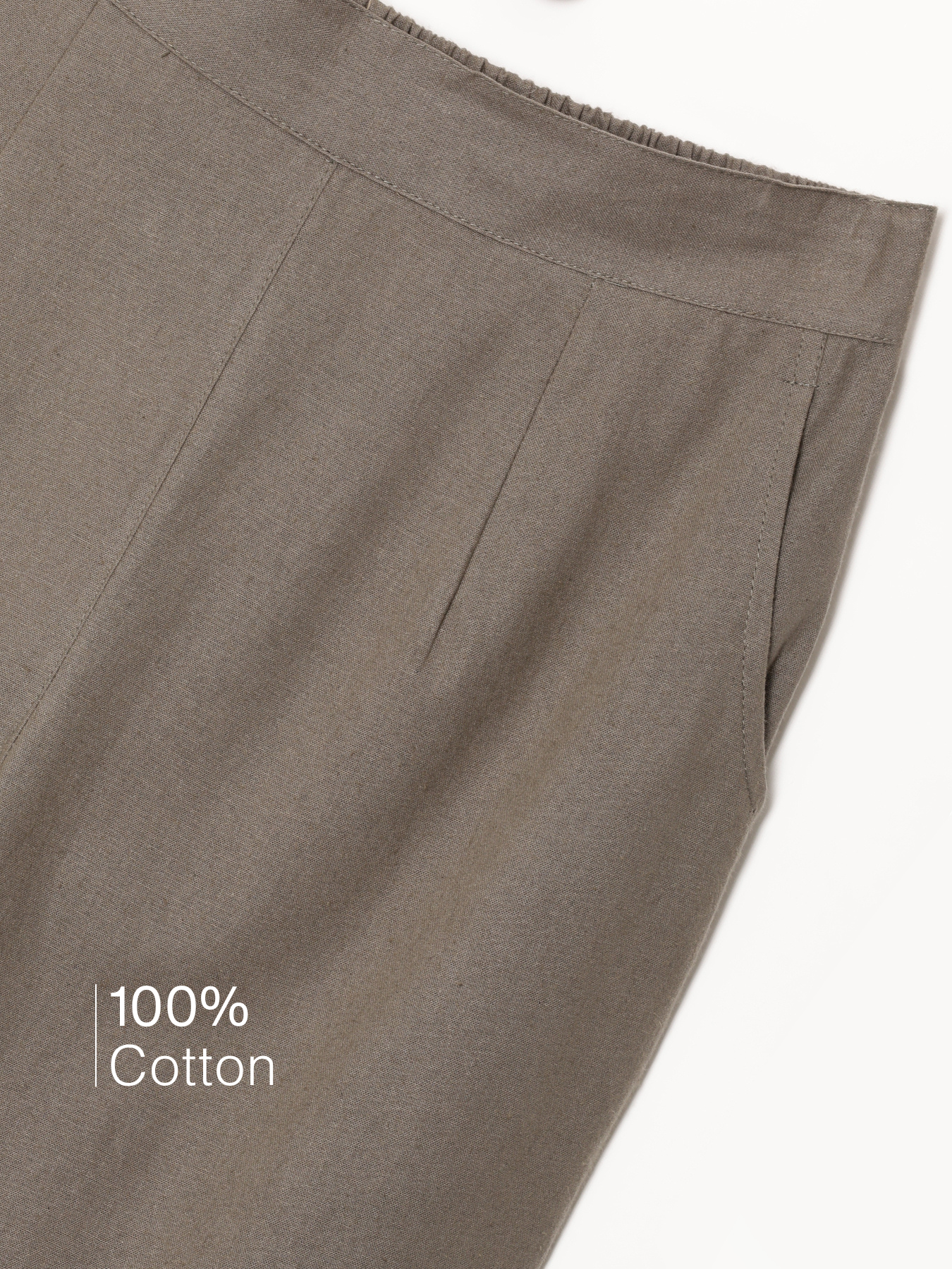 Grey 100% Cotton - Everyday Pants